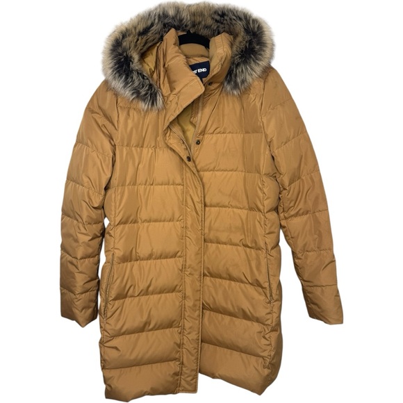 Lands' End Jackets & Blazers - Lands' End Women's Max 600 Down Puffer Jacket Coat Hits Thigh Camel Size 14-16